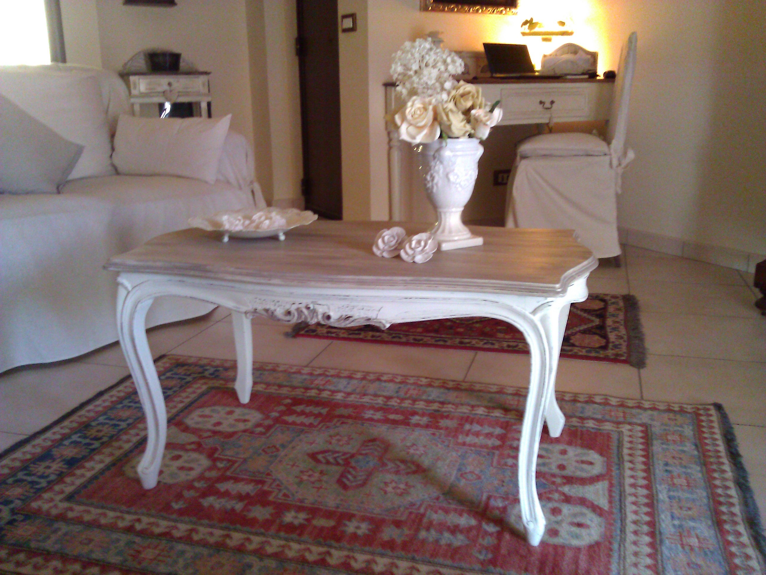 Vecchio tavolo scrivania riportato in stile shabby chic il blog ... Tavolo vecchio