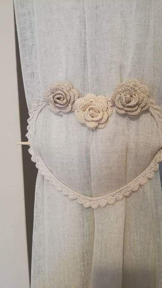 OCIOLI 2 feratende con perline in legno, stile bohéien, per tende da